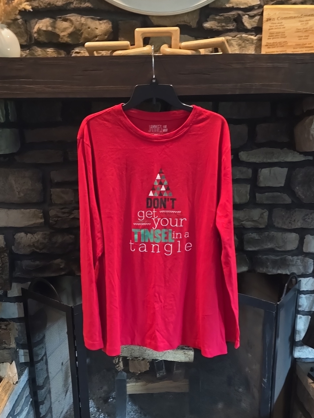 Janie and Jack Red Holiday Graphic Long Sleeve Tee